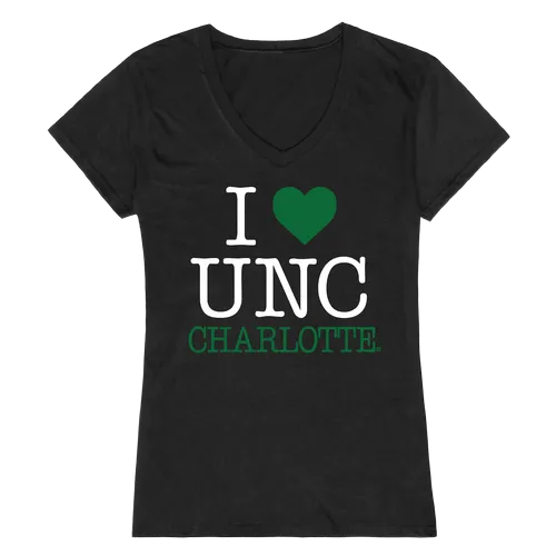 W Republic Women's I Love Shirt North Carolina Charlotte 49Ers 550-194