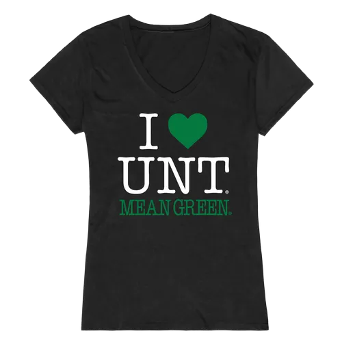 W Republic Women's I Love Shirt North Texas Mean Green 550-195