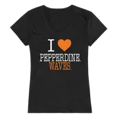 W Republic Women's I Love Shirt Pepperdine Waves 550-196