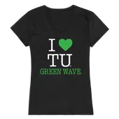 W Republic Women's I Love Shirt Tulane Green Wave 550-198