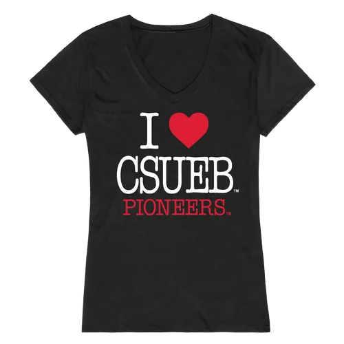 W Republic Women's I Love Shirt Cal State East Bay Pioneers 550-205