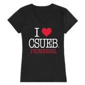 W Republic Women's I Love Shirt Cal State East Bay Pioneers 550-205