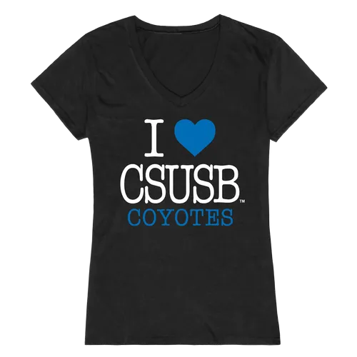 W Republic Women's I Love Shirt Cal State San Bernardino Coyotes 550-207