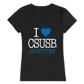 W Republic Women's I Love Shirt Cal State San Bernardino Coyotes 550-207