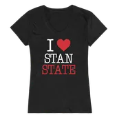 W Republic Women's I Love Shirt Cal State Stanislaus Warriors 550-208