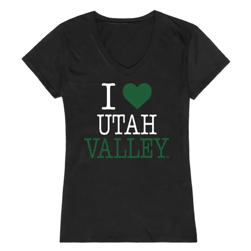 W Republic Women's I Love Shirt Utah Valley University Wolverines 550-210