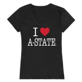 W Republic Women's I Love Shirt Arkansas State Red Wolves 550-211