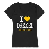 W Republic Women's I Love Shirt Drexel University Dragons 550-215