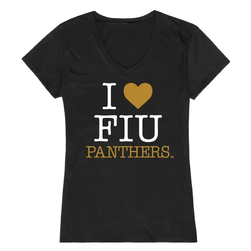 W Republic Women's I Love Shirt Florida International Golden Panthers 550-219