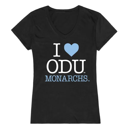 W Republic Women's I Love Shirt Old Dominion Monarchs 550-228