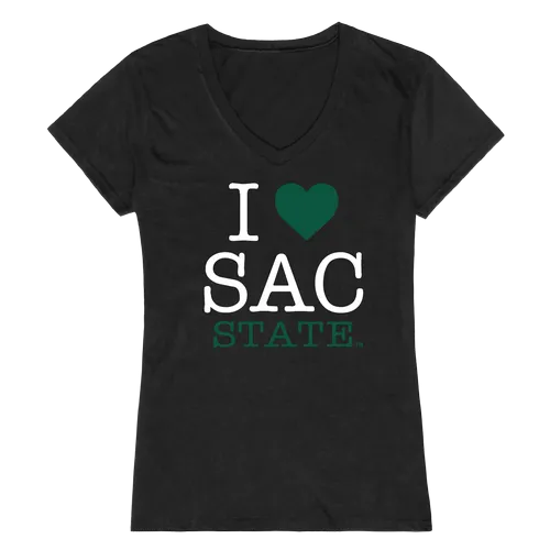 W Republic Women's I Love Shirt Sacramento State Hornets 550-231