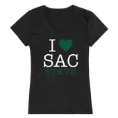 W Republic Women's I Love Shirt Sacramento State Hornets 550-231