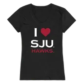 W Republic Women's I Love Shirt Saint Joseph's University Hawks 550-232