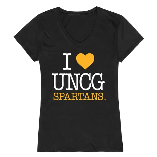 W Republic Women's I Love Shirt North Carolina Greensboro Spartans 550-245