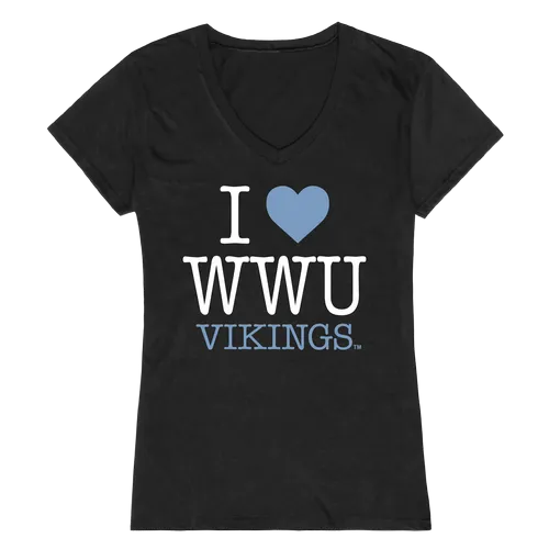 W Republic Women's I Love Shirt Western Washington Vikings 550-252