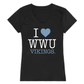 W Republic Women's I Love Shirt Western Washington Vikings 550-252