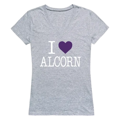 W Republic Women's I Love Shirt Alcorn State Bravehawks 550-261