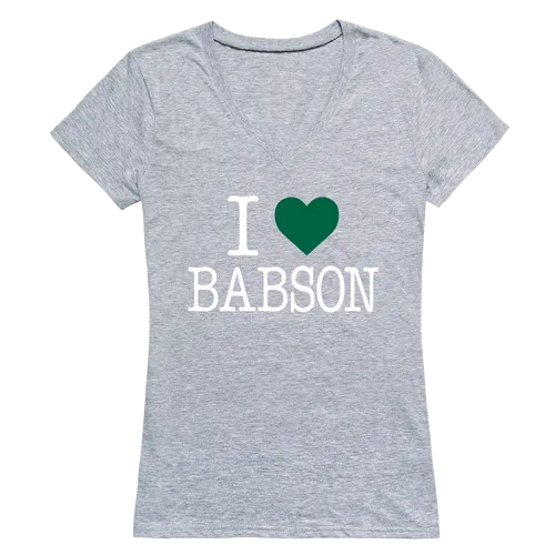 W Republic Women's I Love Shirt Babson College Beavers 550-263