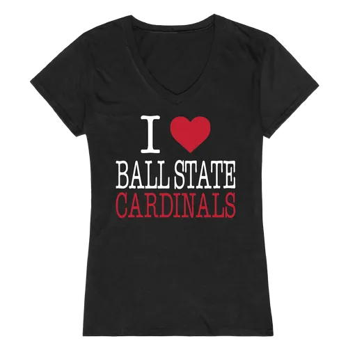 W Republic Women's I Love Shirt Ball State Cardinals 550-264