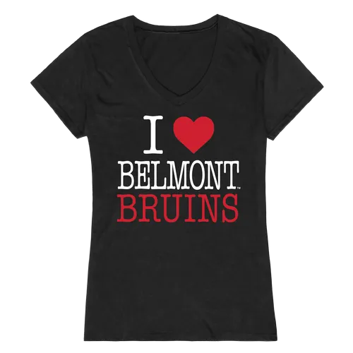 W Republic Women's I Love Shirt Belmont University Bruins 550-265