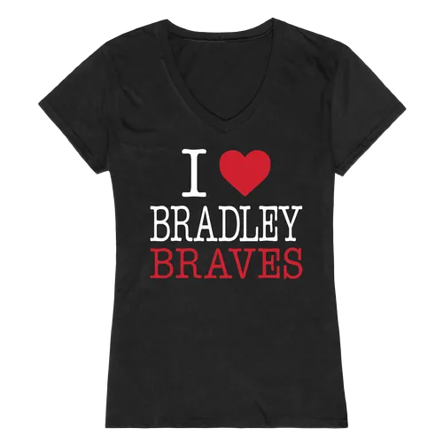 W Republic Women's I Love Shirt Bradley Braves 550-270