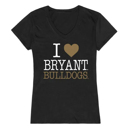 W Republic Women's I Love Shirt Bryant University Bulldogs 550-272