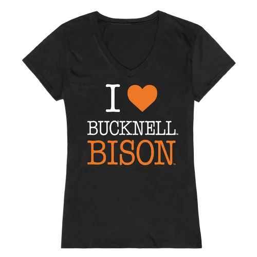 W Republic Women's I Love Shirt Bucknell University Bisons 550-273