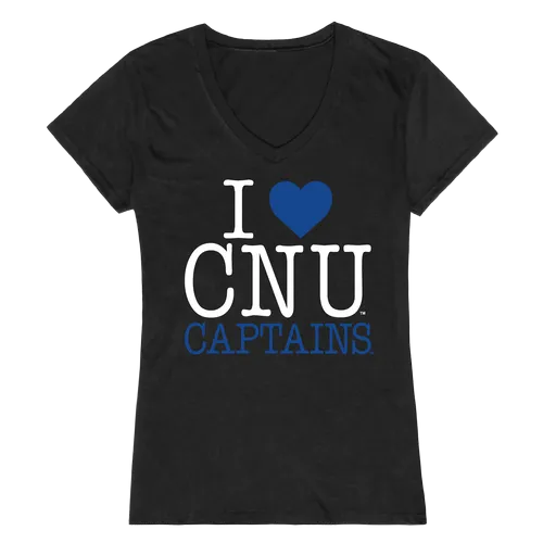 W Republic Women's I Love Shirt Christopher Newport Captains 550-279