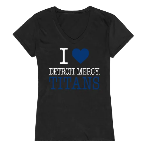 W Republic Women's I Love Shirt Detroit Mercy Titans 550-290