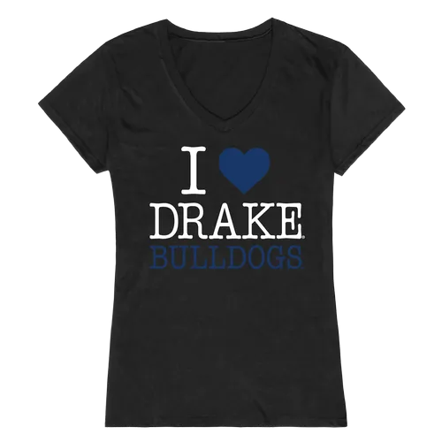 W Republic Women's I Love Shirt Drake University Bulldogs 550-292