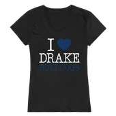 W Republic Women's I Love Shirt Drake University Bulldogs 550-292