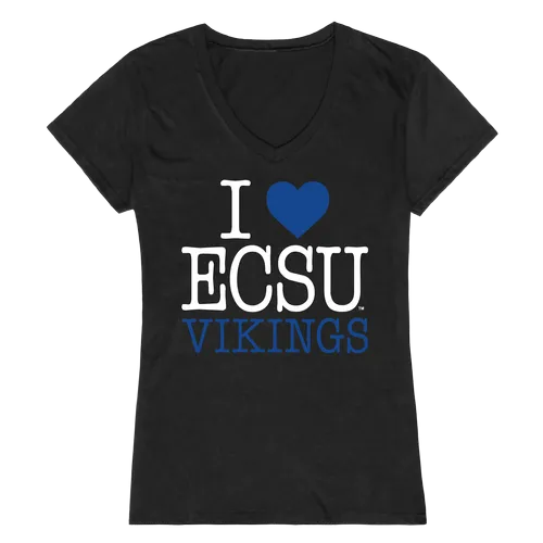 W Republic Women's I Love Shirt Elizabeth City State Vikings 550-297