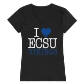 W Republic Women's I Love Shirt Elizabeth City State Vikings 550-297