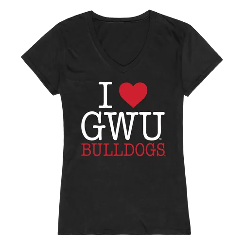 W Republic Women's I Love Shirt Gardner Webb Runnin Bulldogs 550-307