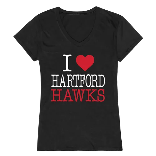 W Republic Women's I Love Shirt University Of Hartford Hawks 550-310