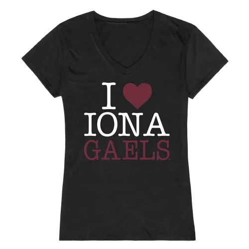 W Republic Women's I Love Shirt Iona College Gaels 550-315