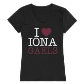 W Republic Women's I Love Shirt Iona College Gaels 550-315