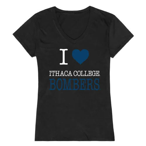 W Republic Women's I Love Shirt Ithaca College Bombers 550-316