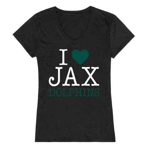 W Republic Women's I Love Shirt Jacksonville University Dolphins 550-318