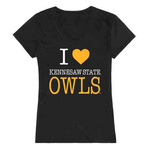 W Republic Women's I Love Shirt Kennesaw State Owls 550-320