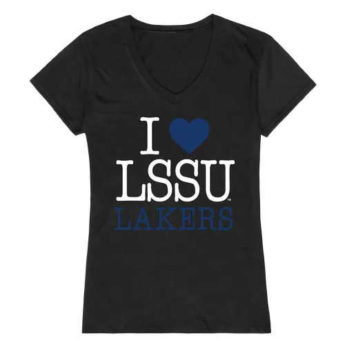 W Republic Women's I Love Shirt Lake Superior State University Lakers 550-325