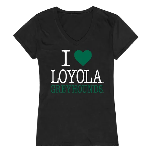 W Republic Women's I Love Shirt Loyola Maryland Greyhounds 550-332