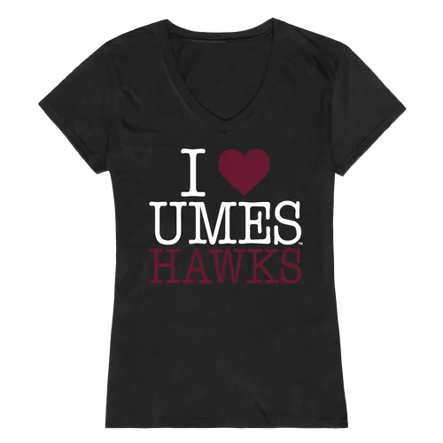 W Republic Women's I Love Shirt Maryland Eastern Shore Hawks 550-337