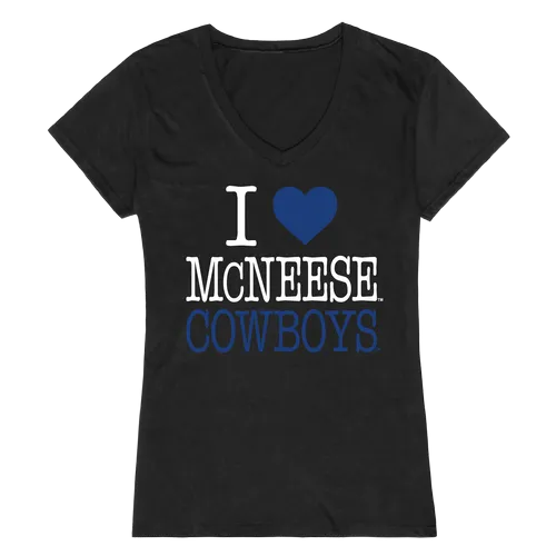 W Republic Women's I Love Shirt Mcneese State Cowboys 550-338