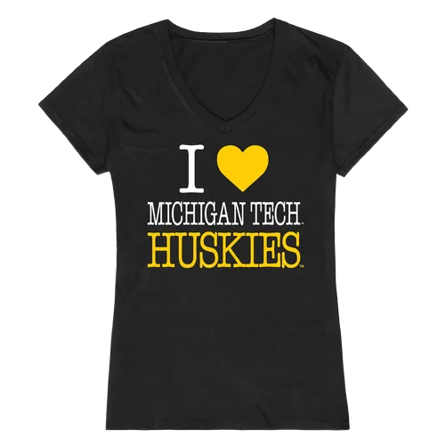 W Republic Women's I Love Shirt Michigan Tech 550-341