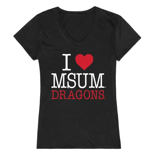 W Republic Women's I Love Shirt Minnesota State Moorhead Dragons 550-343