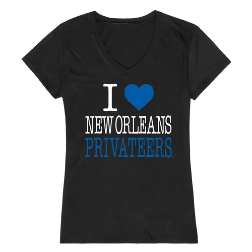 W Republic Women's I Love Shirt New Orleans Privateers 550-349