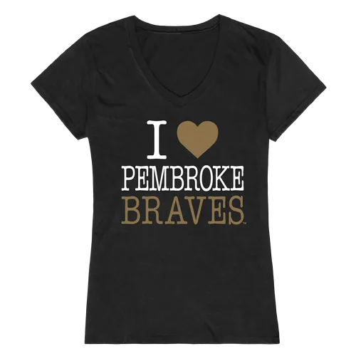 W Republic Women's I Love Shirt Unc Pembroke Braves 550-352