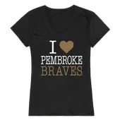 W Republic Women's I Love Shirt Unc Pembroke Braves 550-352