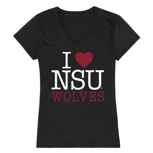 W Republic Women's I Love Shirt Northern State University Wolves 550-355